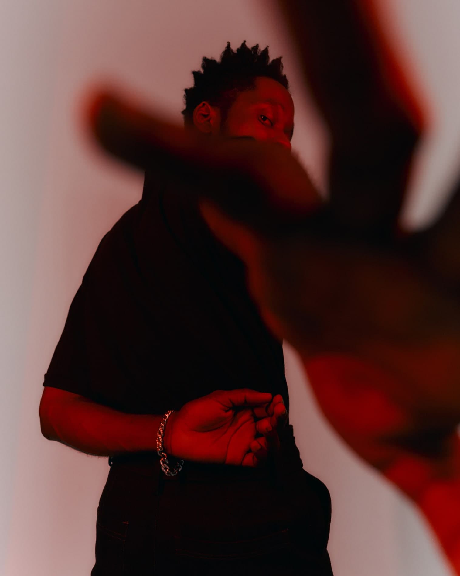 Portrait in red light